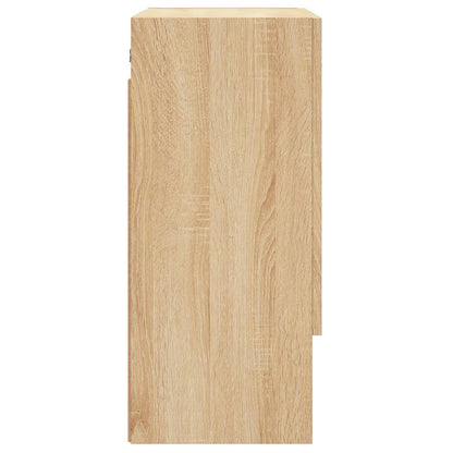 Wandkast 60X3X70 Cm Bewerkt Hout Kleurig Sonoma eiken