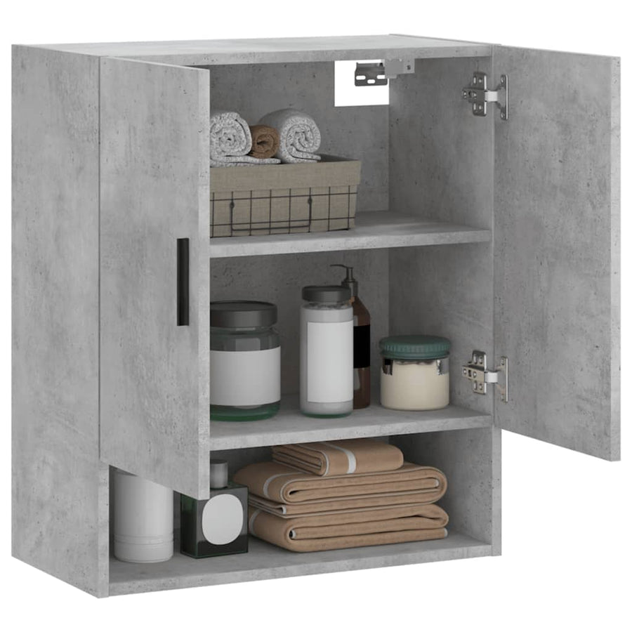 Wandkast 60X31X70 Cm Bewerkt Hout Betongrijs