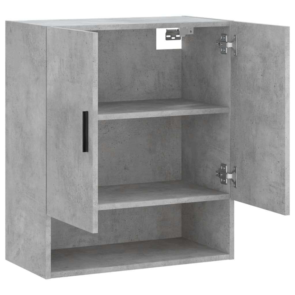 Wandkast 60X31X70 Cm Bewerkt Hout Betongrijs