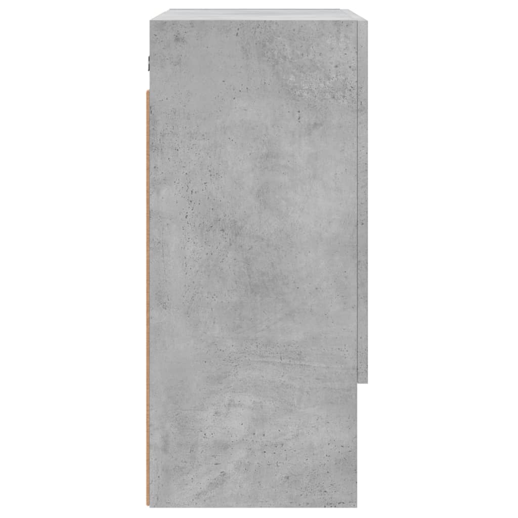 Wandkast 60X31X70 Cm Bewerkt Hout Betongrijs