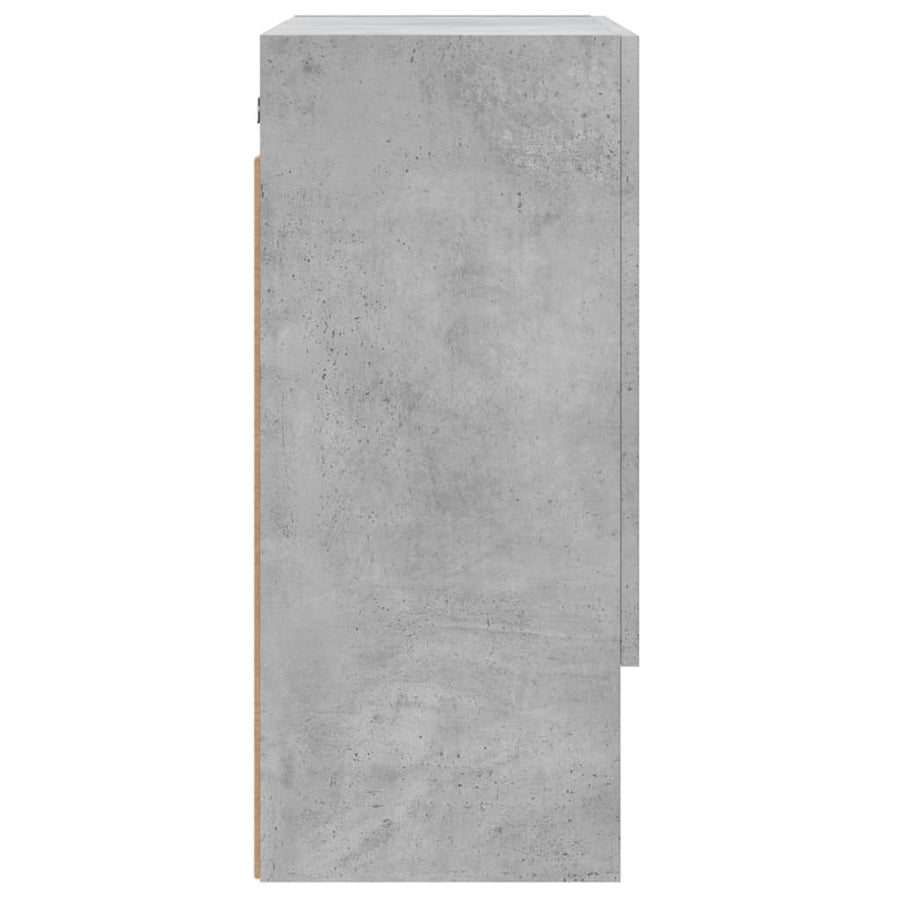 Wandkast 60X31X70 Cm Bewerkt Hout Betongrijs