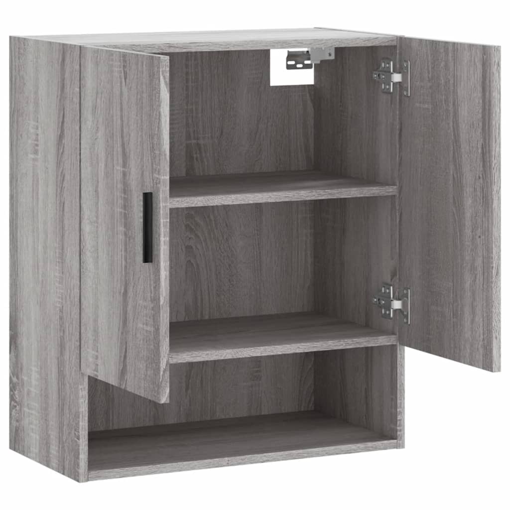 Wandkast 60X31X70 Cm Bewerkt Hout Grijs Sonoma Eikenkleurig