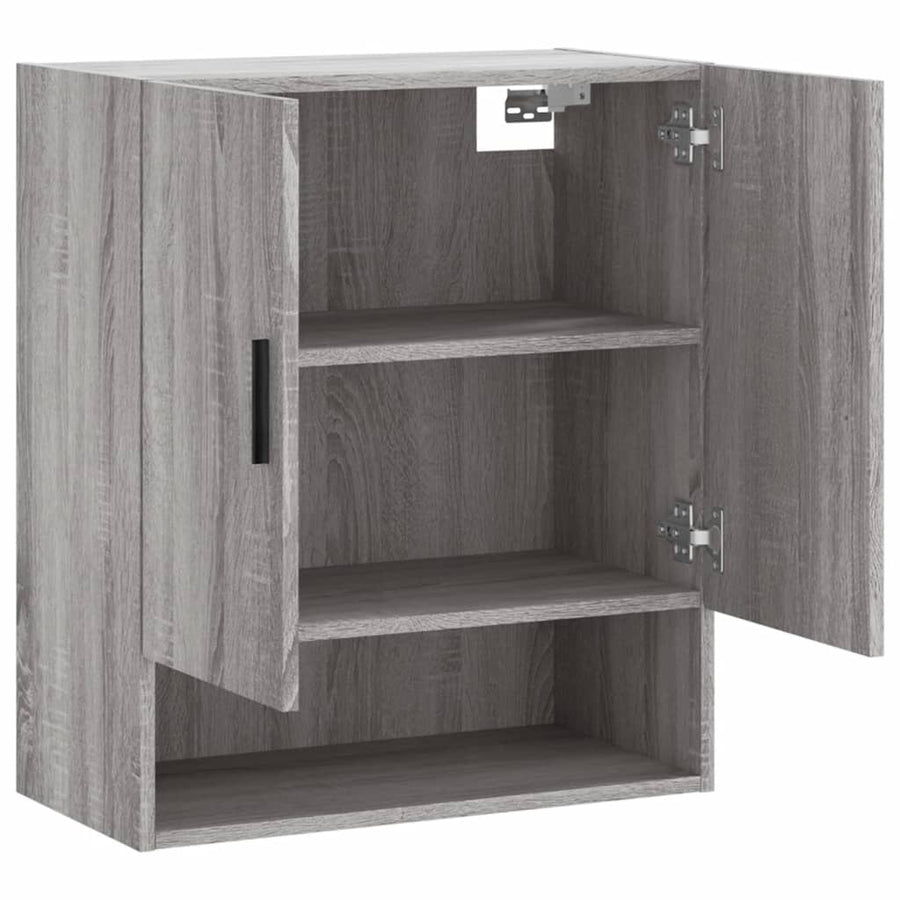 Wandkast 60X31X70 Cm Bewerkt Hout Grijs Sonoma Eikenkleurig