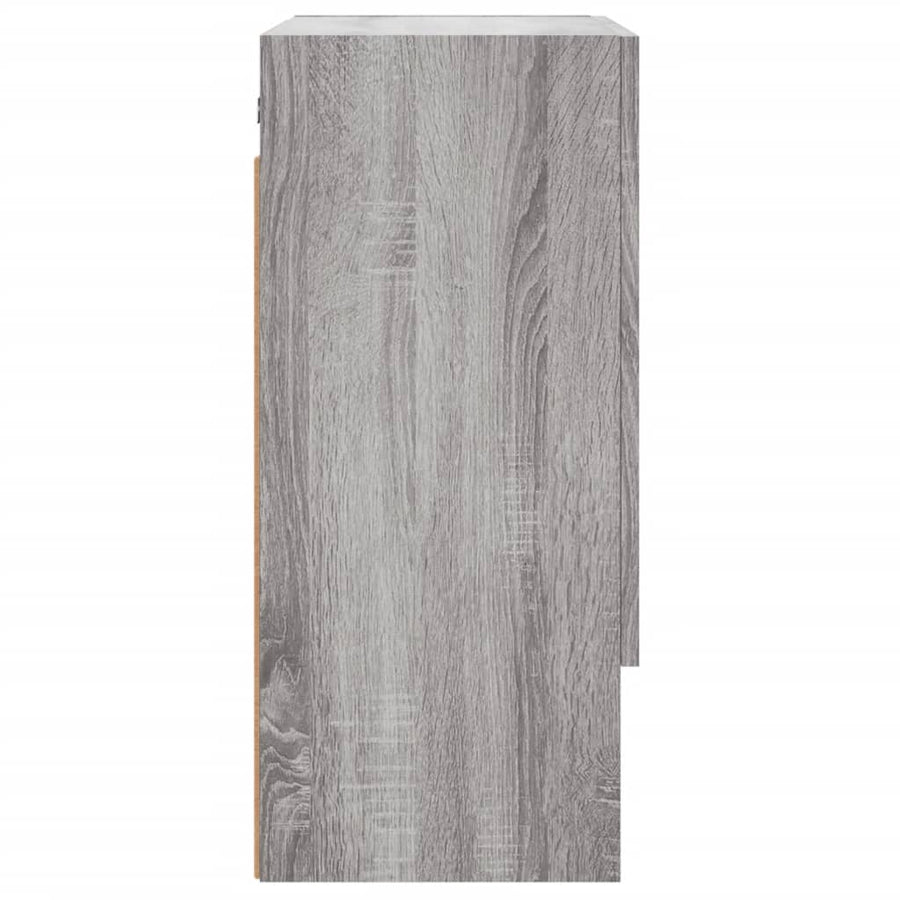 Wandkast 60X31X70 Cm Bewerkt Hout Grijs Sonoma Eikenkleurig