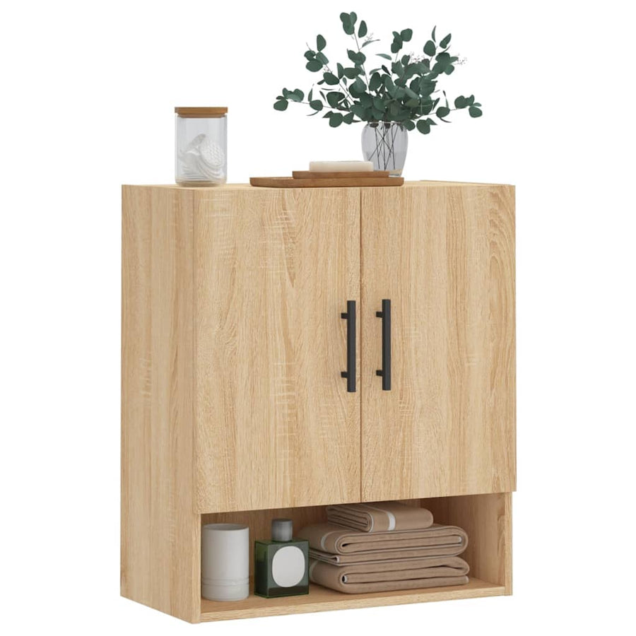 Wandkast 60X31X70 Cm Bewerkt Hout Sonoma Eikenkleurig