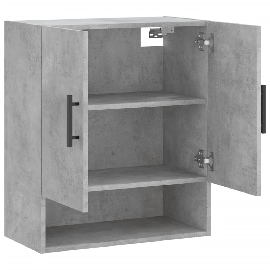 Wandkast 60X31X70 Cm Bewerkt Hout Betongrijs