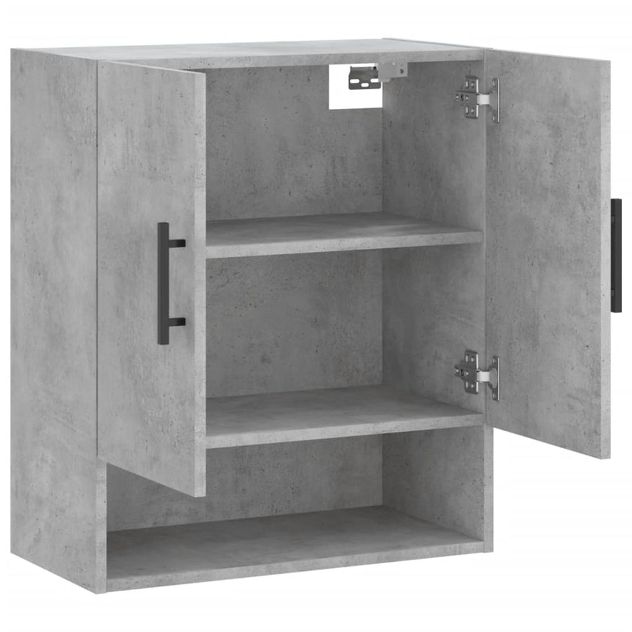 Wandkast 60X31X70 Cm Bewerkt Hout Betongrijs