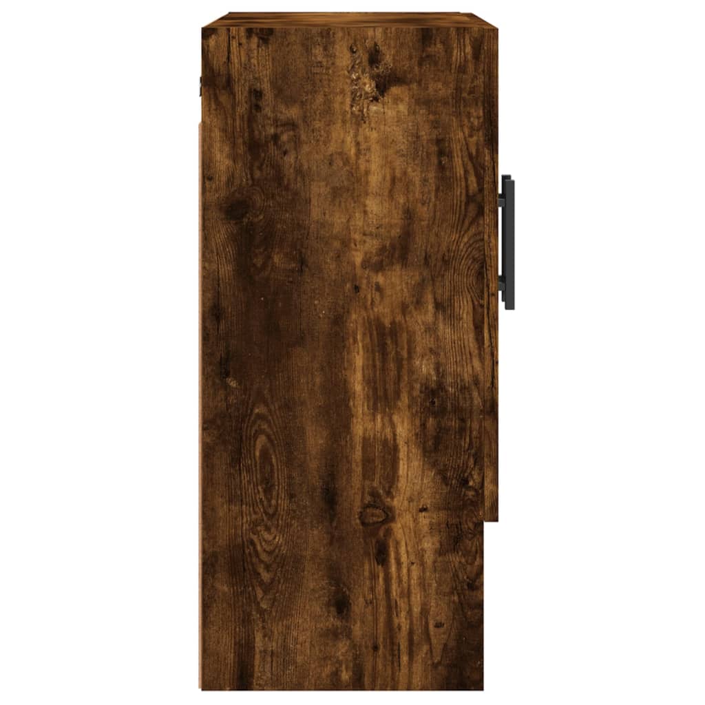 Wandkast 60X31X70 Cm Bewerkt Hout Gerookt Eikenkleurig