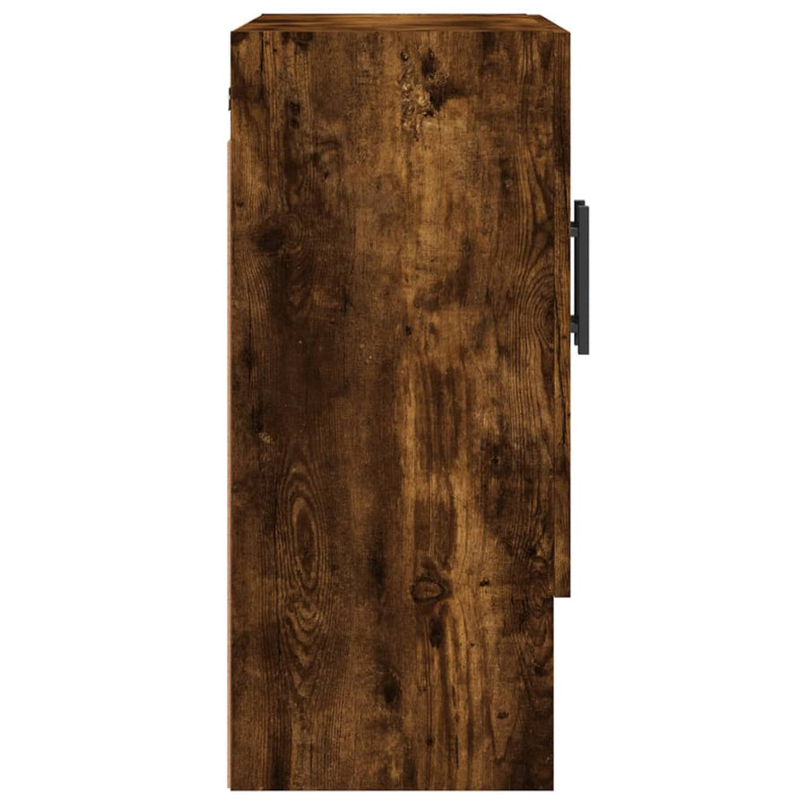 Wandkast 60X31X70 Cm Bewerkt Hout Gerookt Eikenkleurig