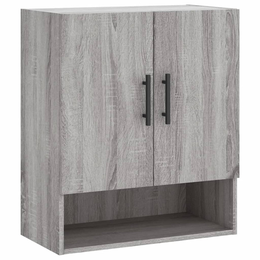 Wandkast 60X31X70 Cm Bewerkt Hout Grijs Sonoma Eikenkleurig