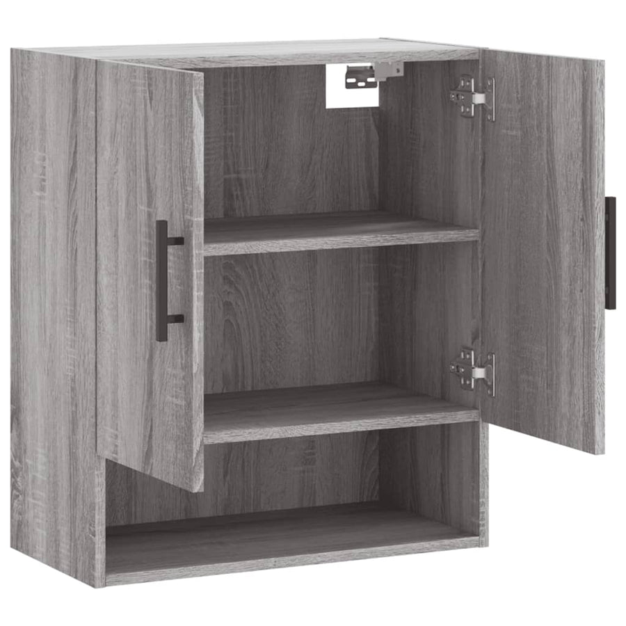 Wandkast 60X31X70 Cm Bewerkt Hout Grijs Sonoma Eikenkleurig