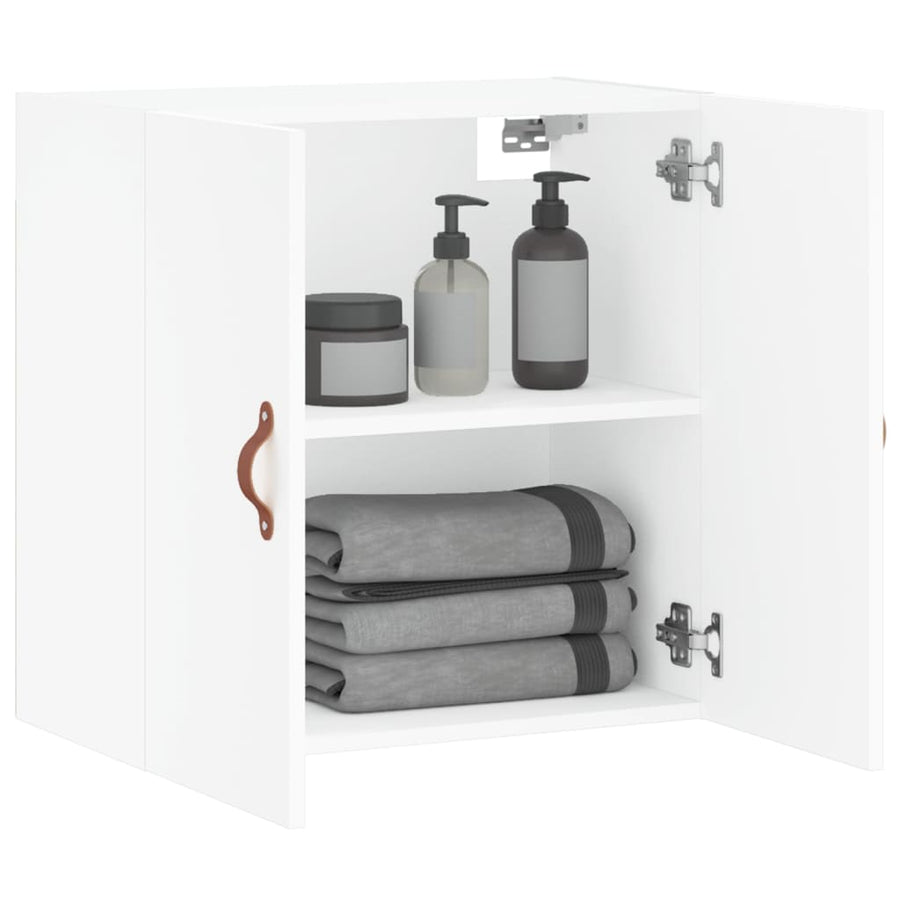 Wandkast 60X31X60 Cm Bewerkt Hout Wit