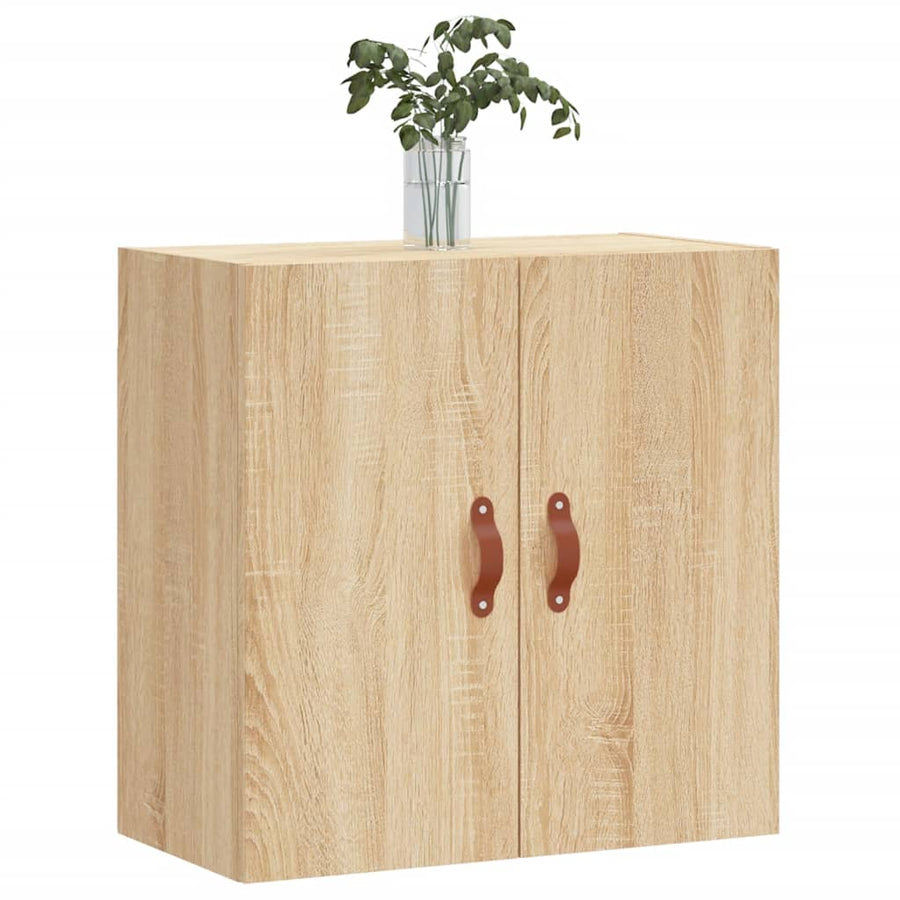Wandkast 60X3X60 Cm Bewerkt Hout Kleurig Sonoma eiken