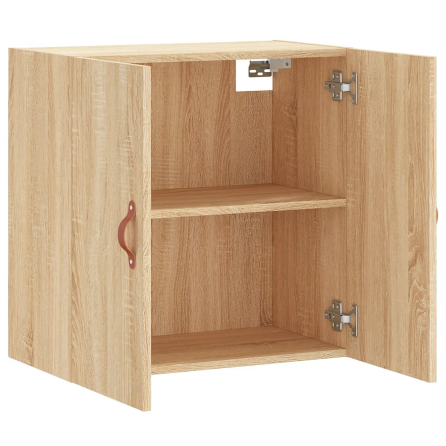 Wandkast 60X3X60 Cm Bewerkt Hout Kleurig Sonoma eiken