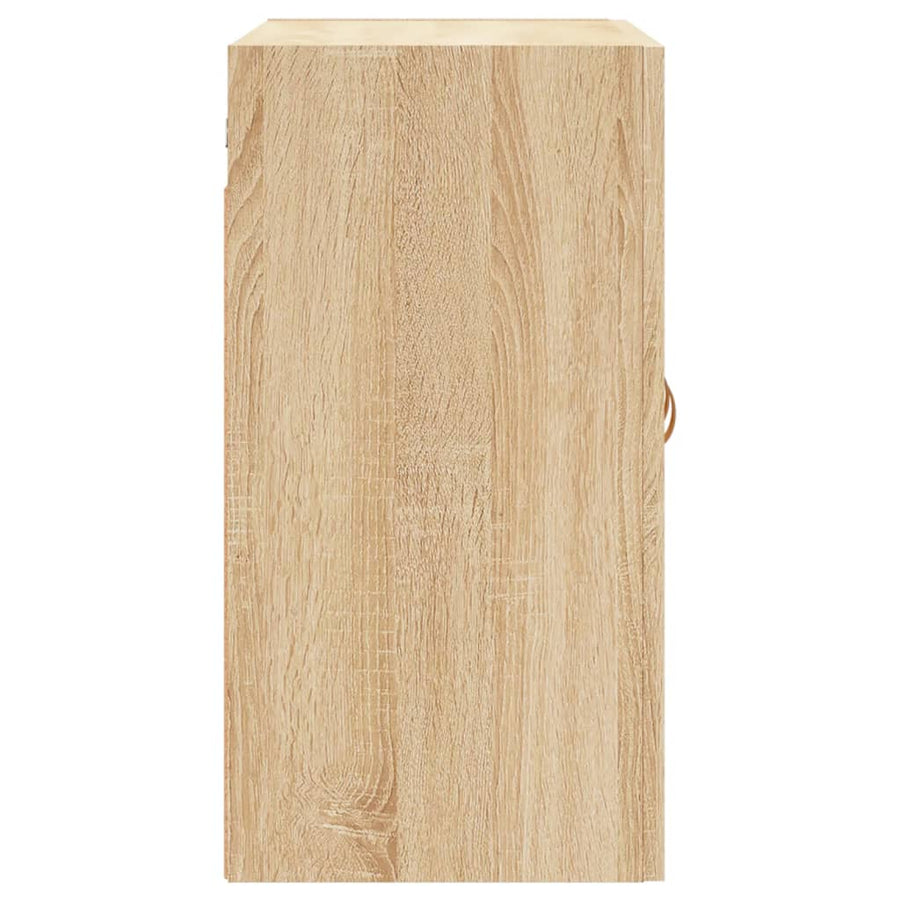Wandkast 60X3X60 Cm Bewerkt Hout Kleurig Sonoma eiken