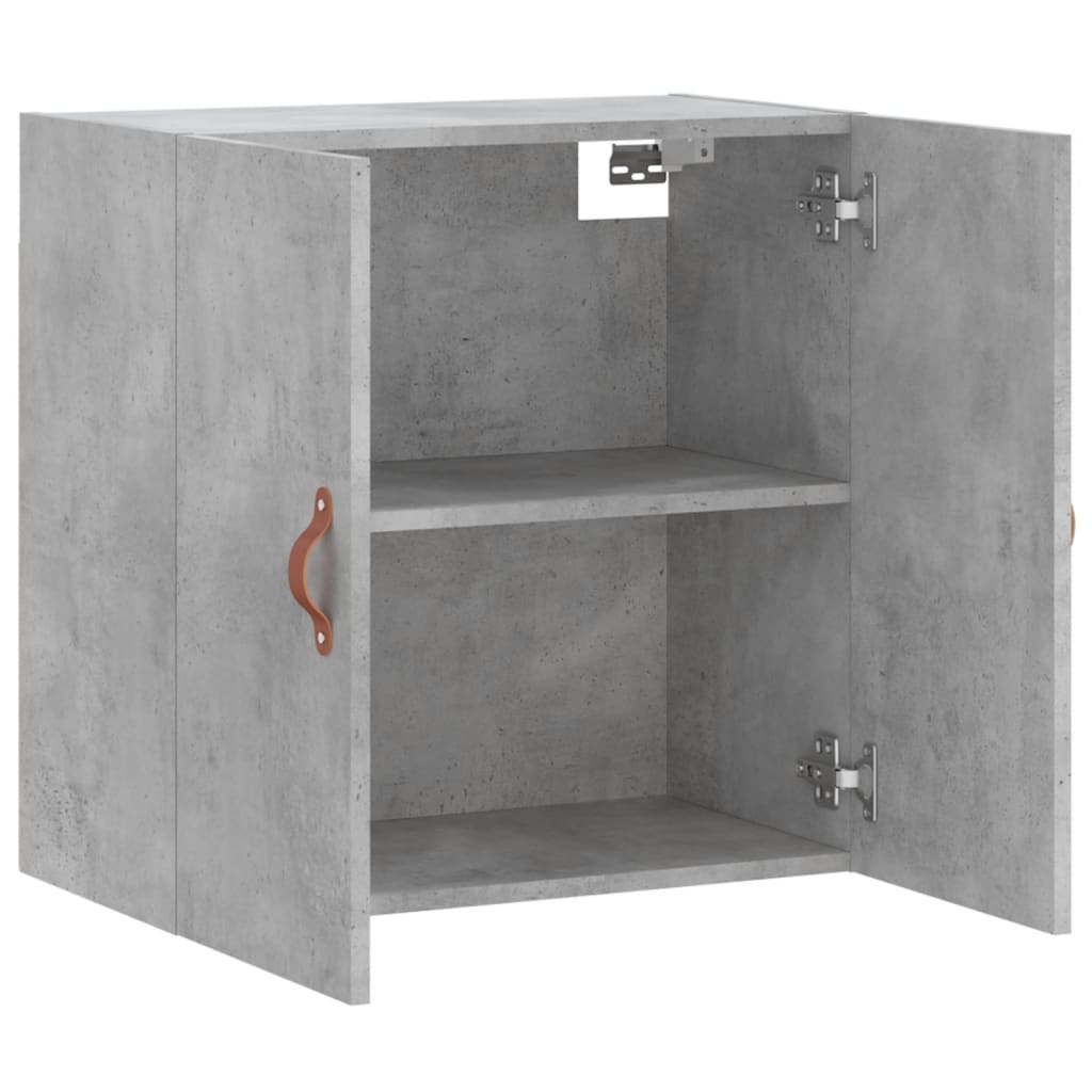 Wandkast 60X31X60 Cm Bewerkt Hout Betongrijs