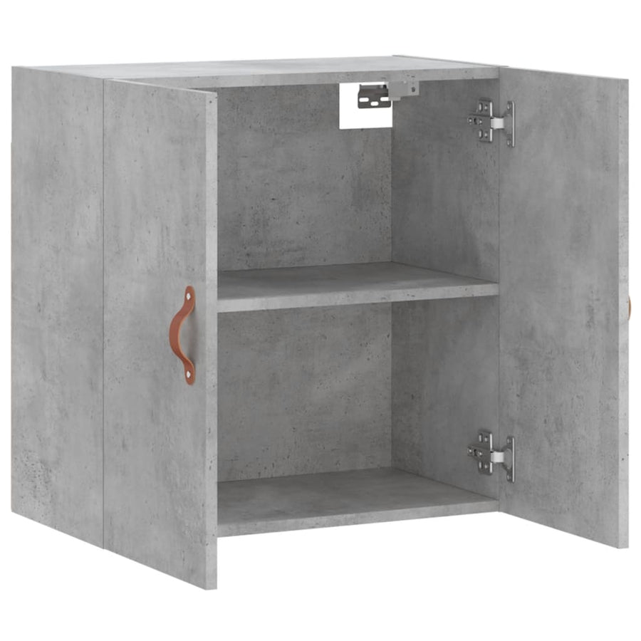 Wandkast 60X31X60 Cm Bewerkt Hout Betongrijs