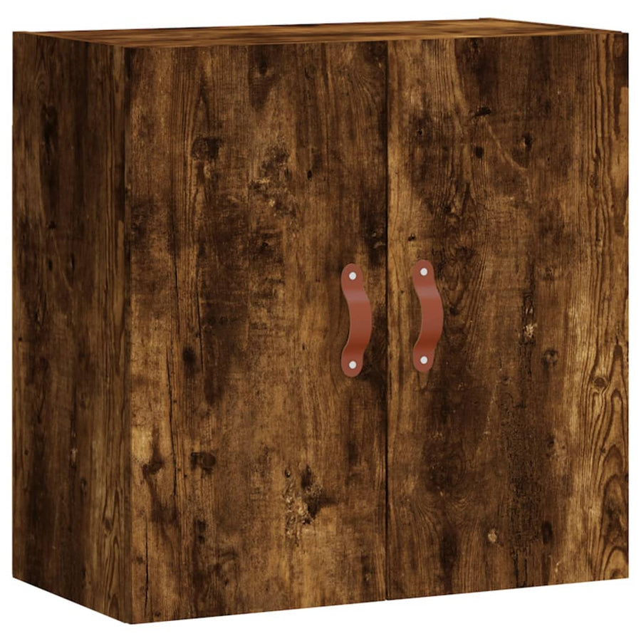 Wandkast 60X31X60 Cm Bewerkt Hout Kleurig Gerookt eiken
