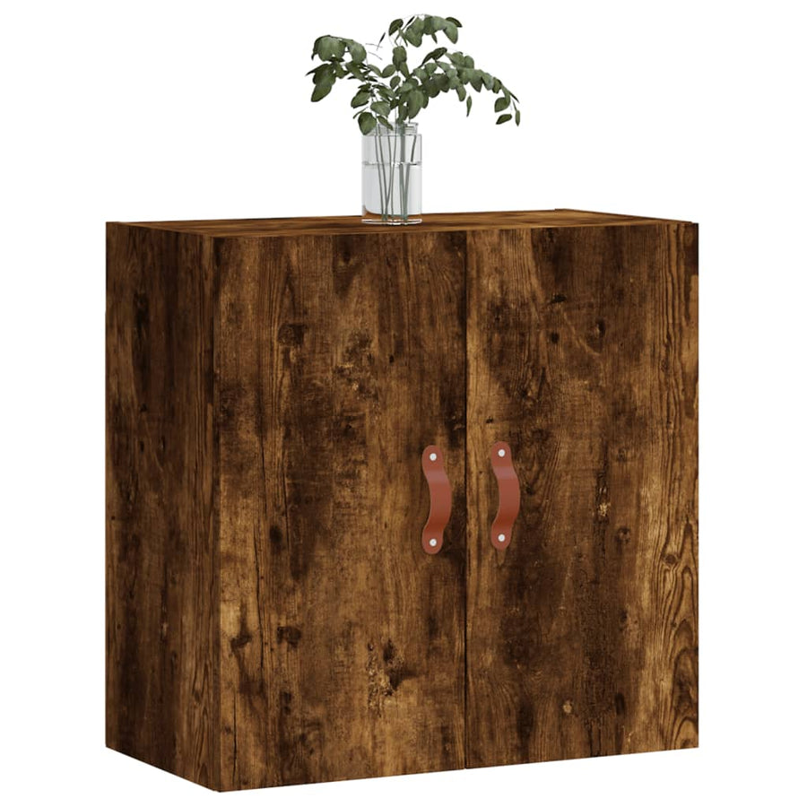 Wandkast 60X31X60 Cm Bewerkt Hout Kleurig Gerookt eiken
