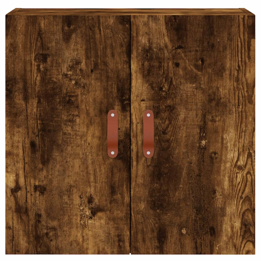Wandkast 60X31X60 Cm Bewerkt Hout Kleurig Gerookt eiken