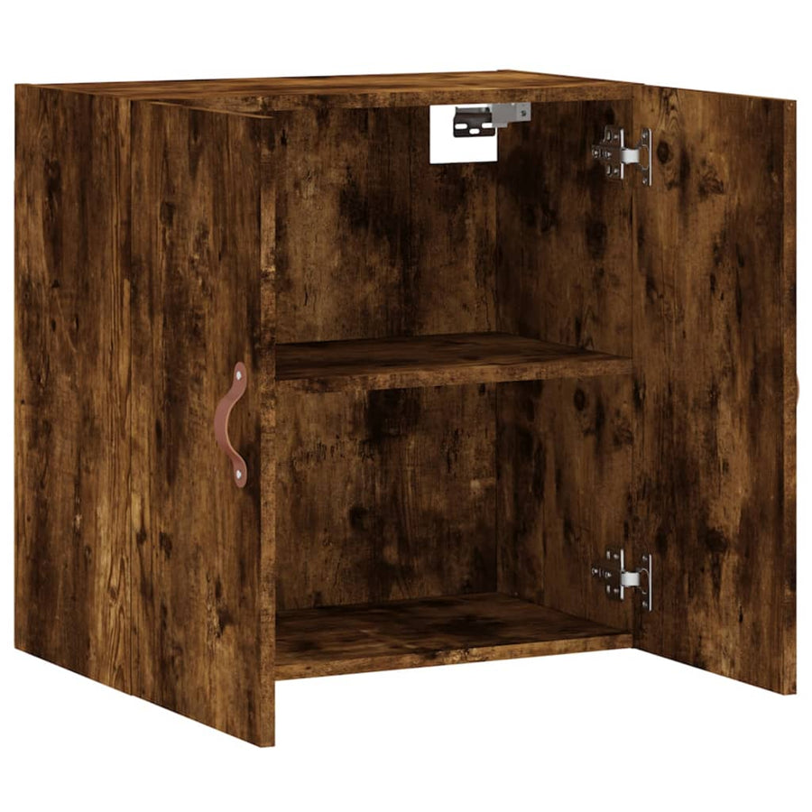 Wandkast 60X31X60 Cm Bewerkt Hout Kleurig Gerookt eiken