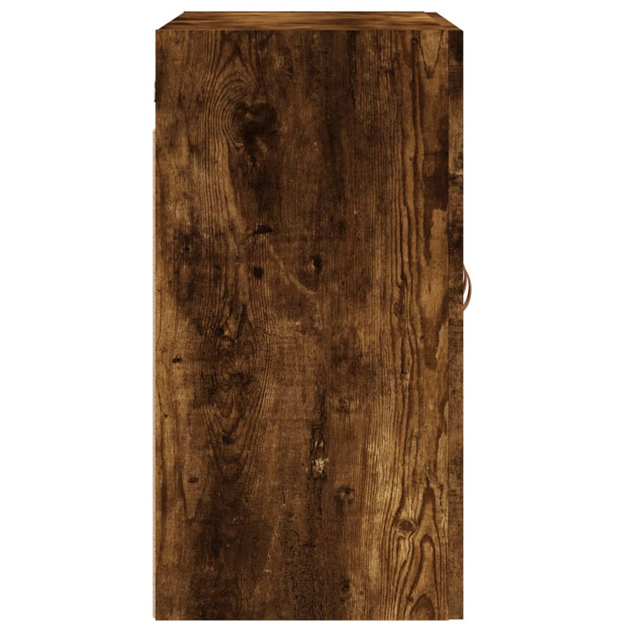 Wandkast 60X31X60 Cm Bewerkt Hout Kleurig Gerookt eiken