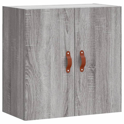 Wandkast 60X31X60 Cm Bewerkt Hout Eikenkleurig Grijs sonoma