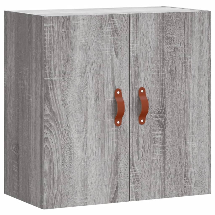 Wandkast 60X31X60 Cm Bewerkt Hout Eikenkleurig Grijs sonoma
