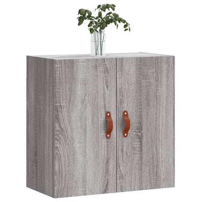 Wandkast 60X31X60 Cm Bewerkt Hout Eikenkleurig Grijs sonoma