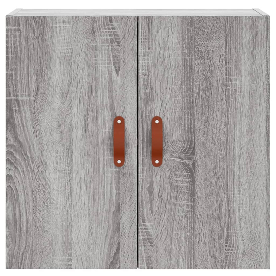 Wandkast 60X31X60 Cm Bewerkt Hout Eikenkleurig Grijs sonoma