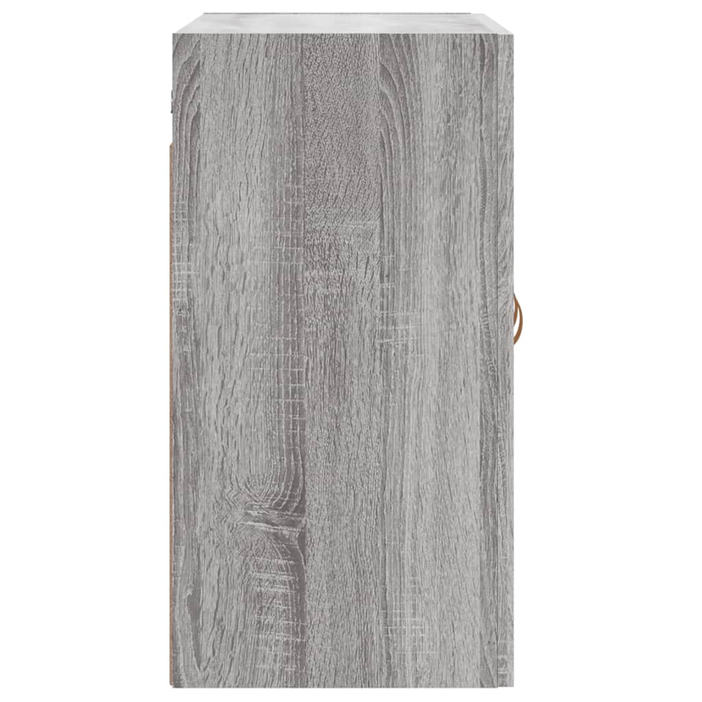 Wandkast 60X31X60 Cm Bewerkt Hout Eikenkleurig Grijs sonoma