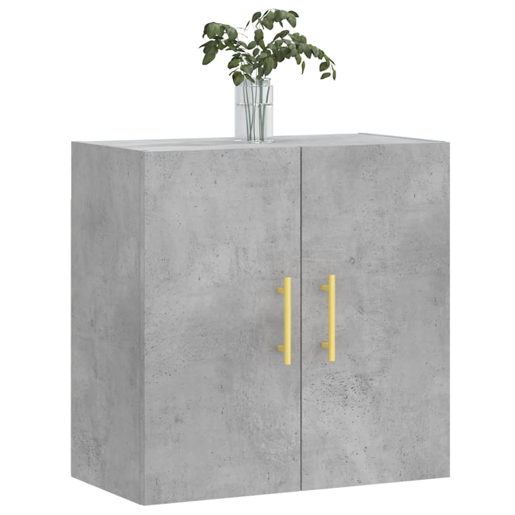 Wandkast 60X31X60 Cm Bewerkt Hout Betongrijs