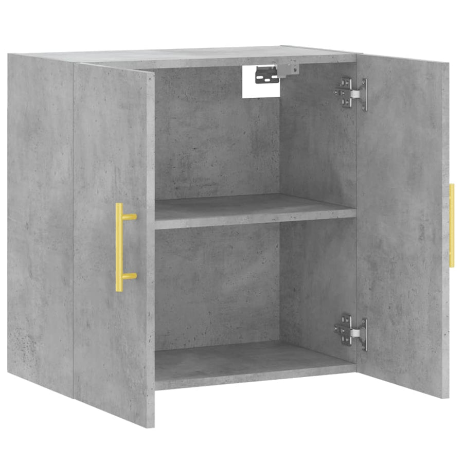 Wandkast 60X31X60 Cm Bewerkt Hout Betongrijs
