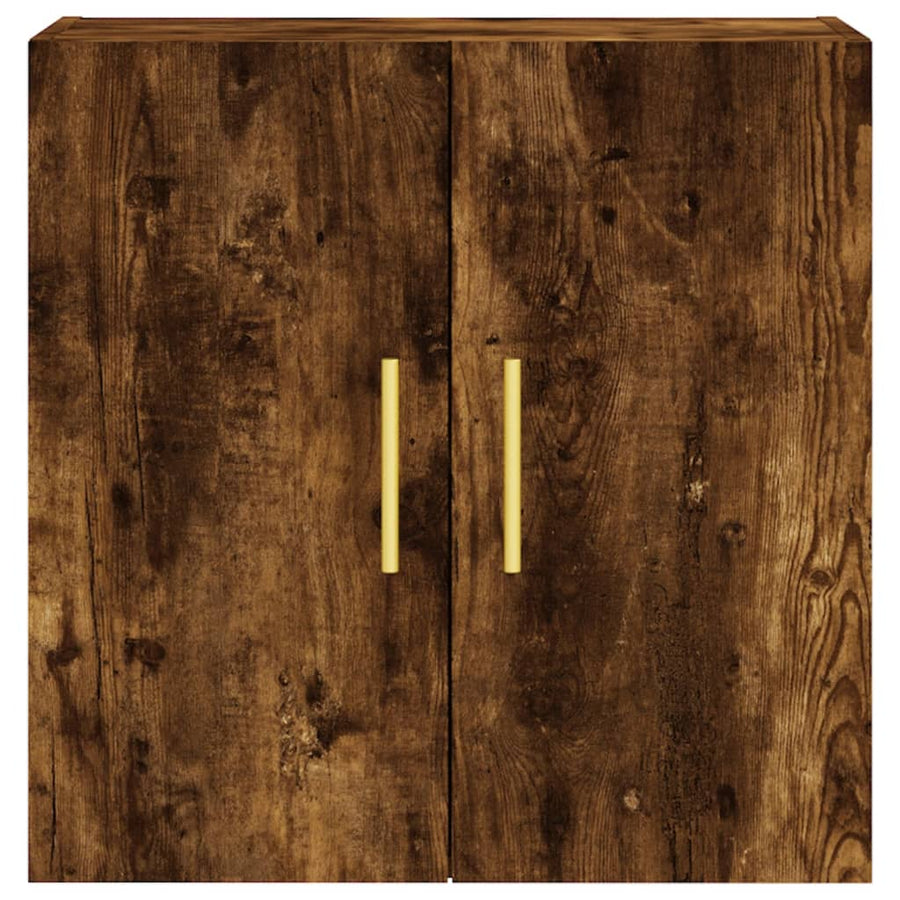 Wandkast 60X31X60 Cm Bewerkt Hout Gerookt Eikenkleurig