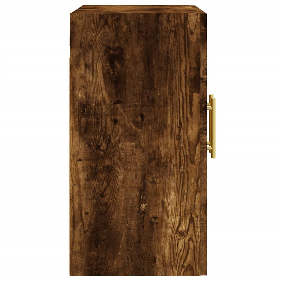 Wandkast 60X31X60 Cm Bewerkt Hout Gerookt Eikenkleurig