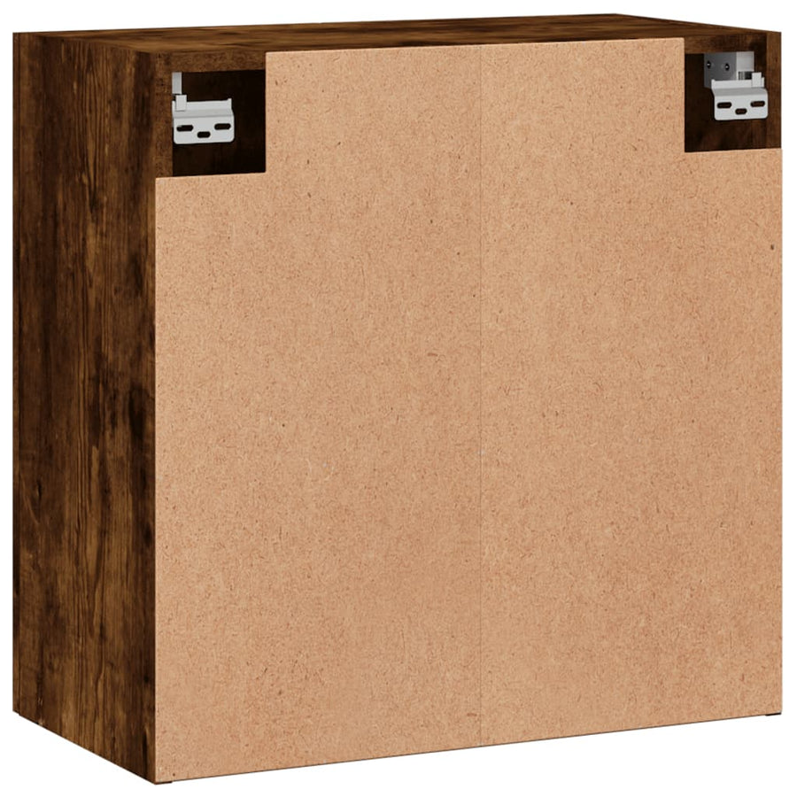 Wandkast 60X31X60 Cm Bewerkt Hout Gerookt Eikenkleurig
