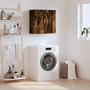 Wandkast 60x31x60 cm bewerkt hout gerookt eiken