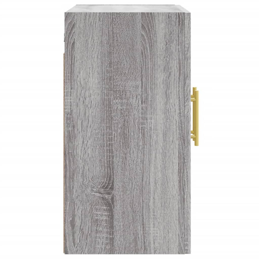 Wandkast 60X31X60 Cm Bewerkt Hout Grijs Sonoma Eikenkleurig