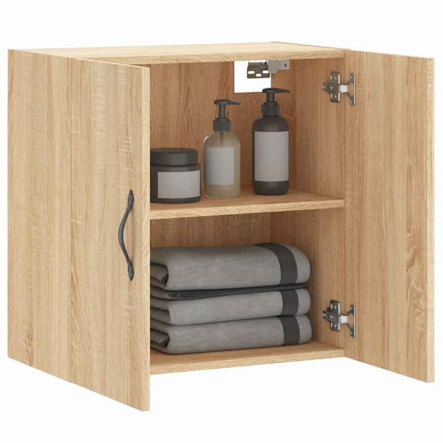 Wandkast 60X31X60 Cm Bewerkt Hout Kleurig Sonoma eiken