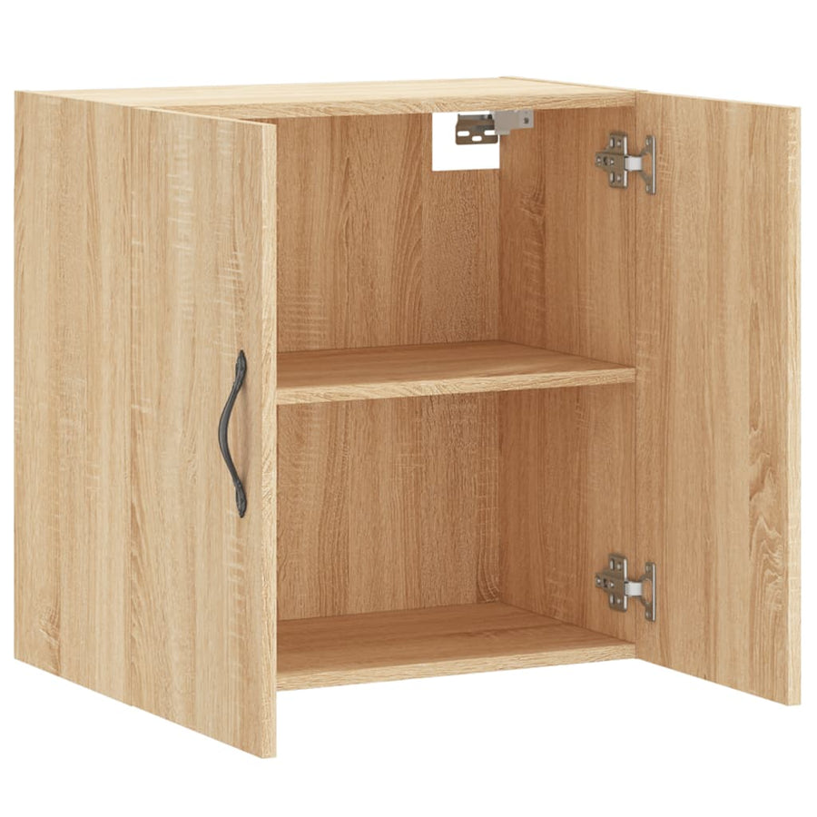 Wandkast 60X31X60 Cm Bewerkt Hout Kleurig Sonoma eiken