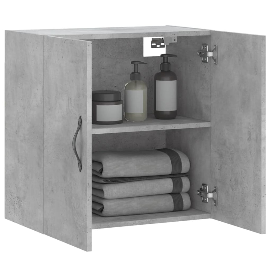 Wandkast 60x31x60 cm bewerkt hout betongrijs