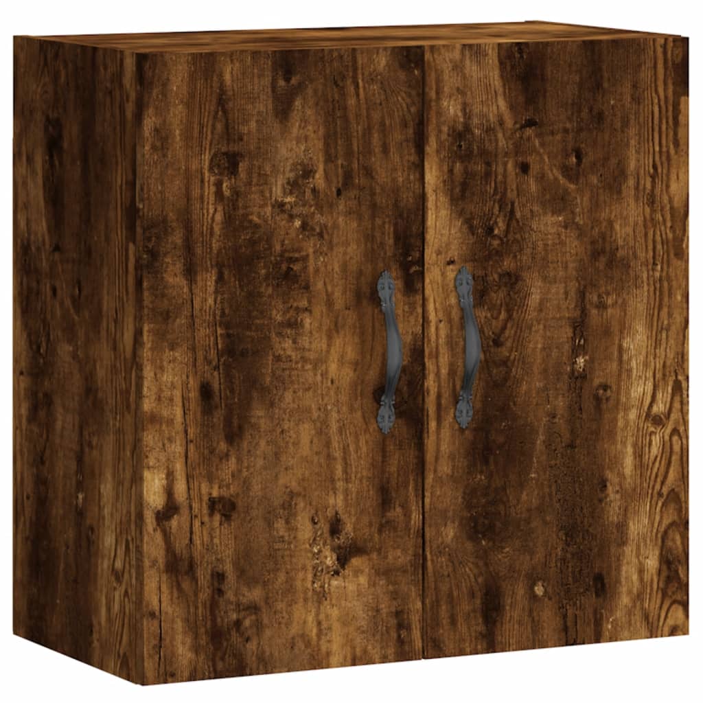 Wandkast 60x31x60 cm bewerkt hout gerookt eikenkleurig