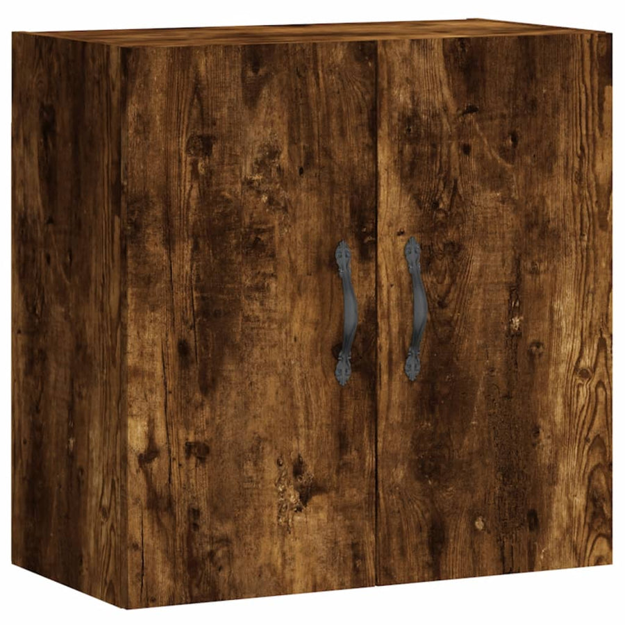 Wandkast 60x31x60 cm bewerkt hout gerookt eikenkleurig