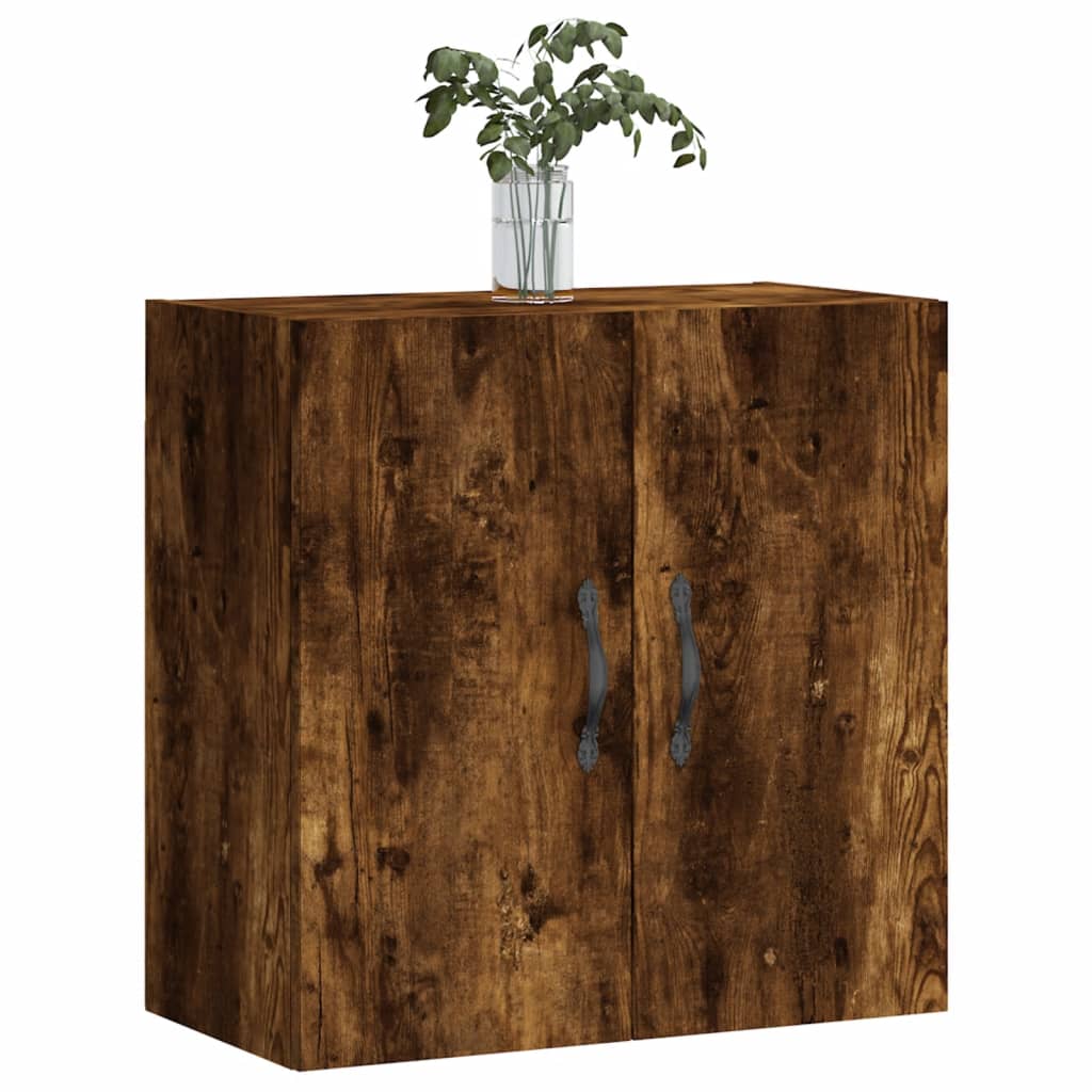Wandkast 60x31x60 cm bewerkt hout gerookt eikenkleurig