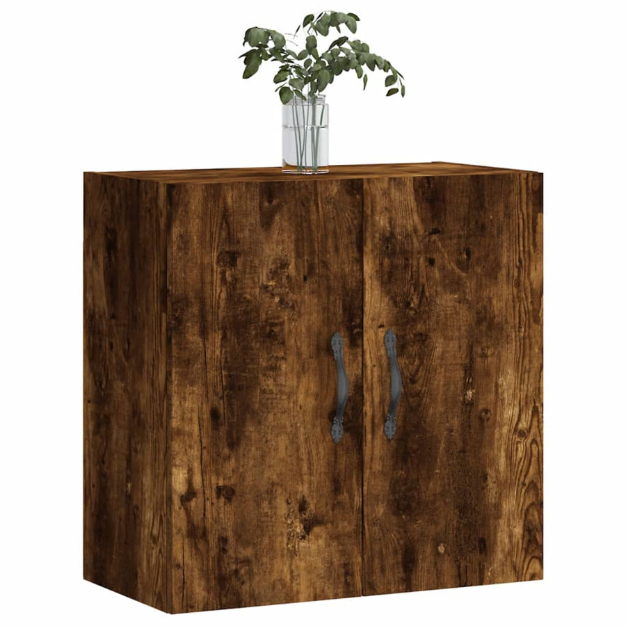 Wandkast 60x31x60 cm bewerkt hout gerookt eikenkleurig