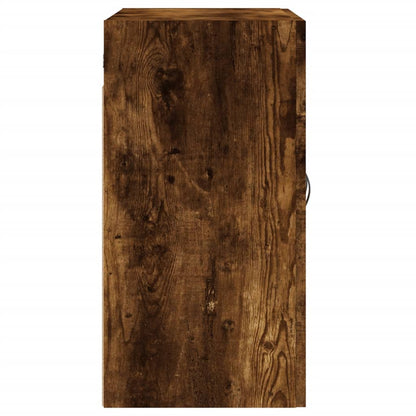 Wandkast 60x31x60 cm bewerkt hout gerookt eikenkleurig