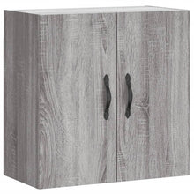 Wandkast 60X31X60 Cm Bewerkt Hout Eikenkleurig Grijs sonoma