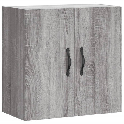 Wandkast 60X31X60 Cm Bewerkt Hout Eikenkleurig Grijs sonoma