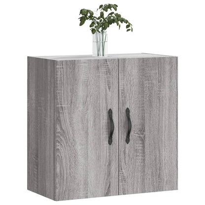 Wandkast 60X31X60 Cm Bewerkt Hout Eikenkleurig Grijs sonoma