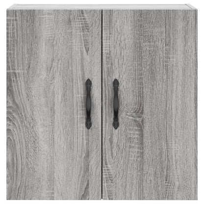 Wandkast 60X31X60 Cm Bewerkt Hout Eikenkleurig Grijs sonoma